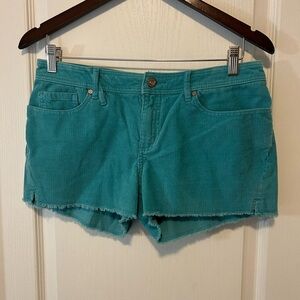 Roxy Teal Corduroy Jean Shorts - Size 9 READ